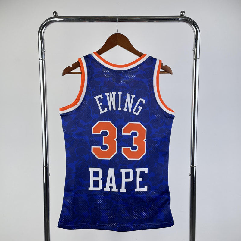 Regata NBA BAPE x New York Knicks Mitchell & Ness Azul