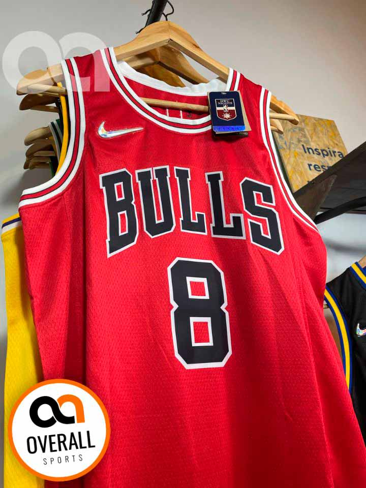 Regata NBA Chicago Bulls Icon Edição 75 anos Zach LaVine Vermelha