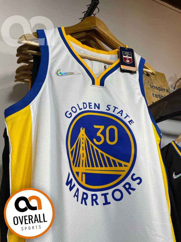 Regata NBA Golden State Warriors Branca Edição 75 anos Stephen Curry