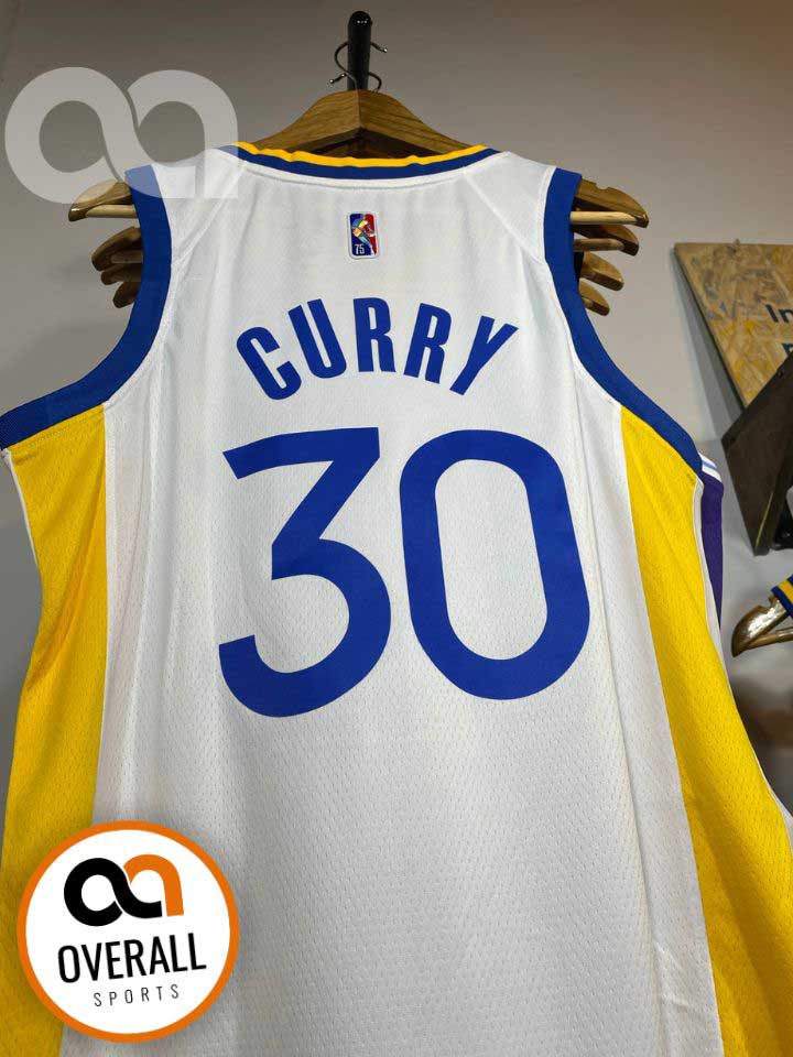 Regata NBA Golden State Warriors Branca Edição 75 anos Stephen Curry