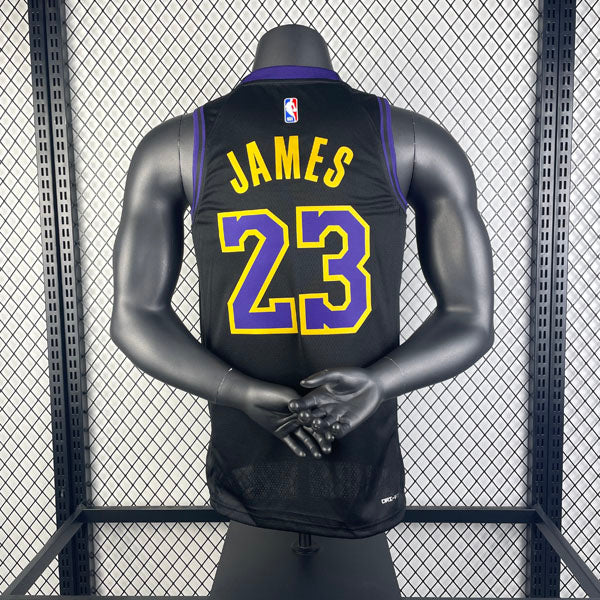 Regata NBA Los Angeles Lakers City Edition 23/24 LeBron James Preta