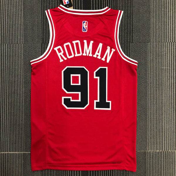 Regata NBA Chicago Bulls Icon Edição 75 anos Dennis Rodman Vermelha