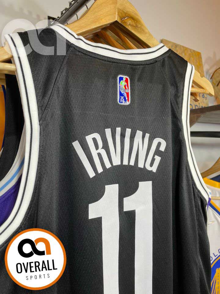 Regata NBA Brooklyn Nets Icon Edição 75 anos Kyrie Irving Preta
