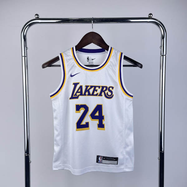 Regata Infantil NBA Los Angeles Lakers Kobe Bryant 24 Branca