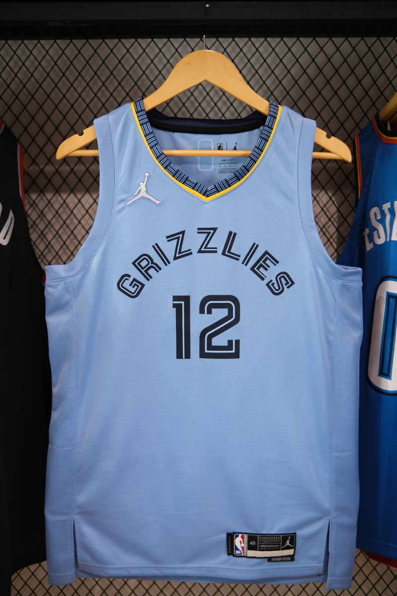 Regata NBA Memphis Grizzlies Statement Edição 75 anos Ja Morant Azul