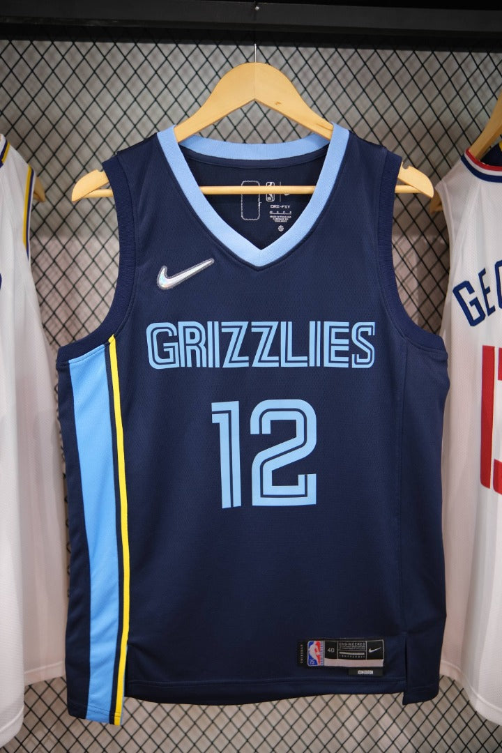Regata NBA Memphis Grizzlies Icon Edição 75 anos Ja Morant Azul