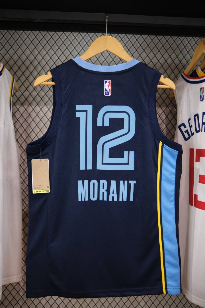 Regata NBA Memphis Grizzlies Icon Edição 75 anos Ja Morant Azul