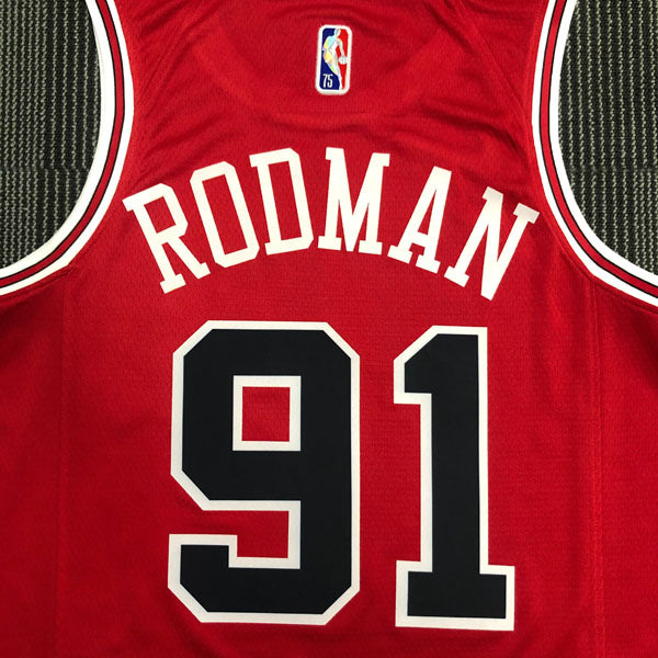 Regata NBA Chicago Bulls Icon Edição 75 anos Dennis Rodman Vermelha