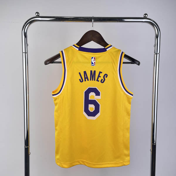 Regata Infantil NBA Los Angeles Lakers LeBron James 6 Amarela