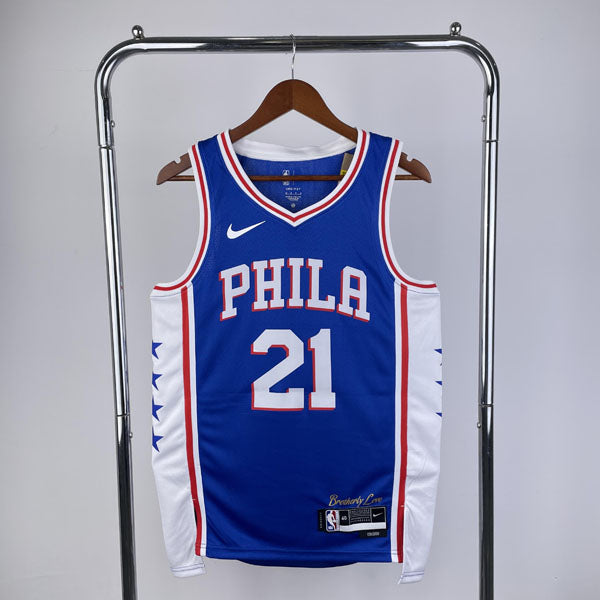 Regata NBA Philadelphia 76ers Icon Edition 23/24 Joel Embiid Azul