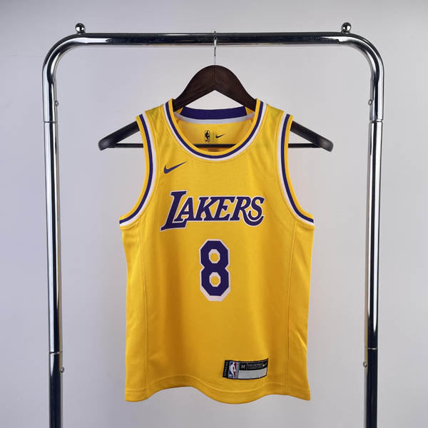 Regata Infantil NBA Los Angeles Lakers Kobe Bryant 8 Amarela