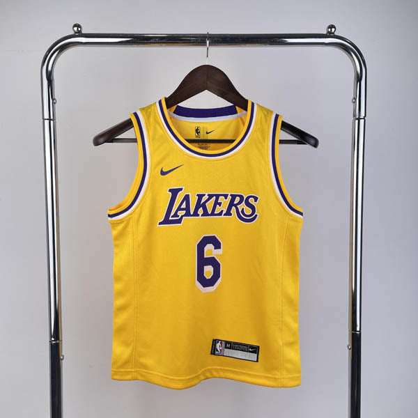Regata Infantil NBA Los Angeles Lakers LeBron James 6 Amarela