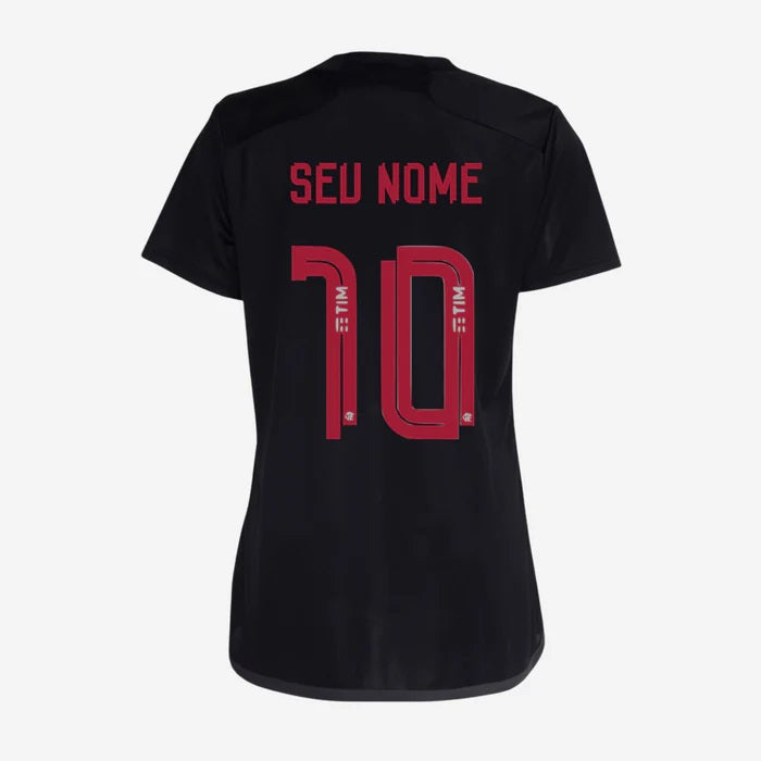 Camisa Flamengo III 23/24 Preta Feminina
